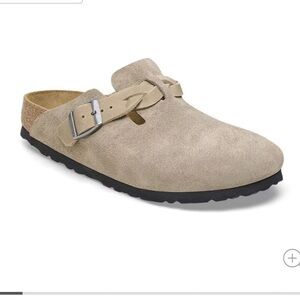 Birkenstock Braided Boston Suede Clogs